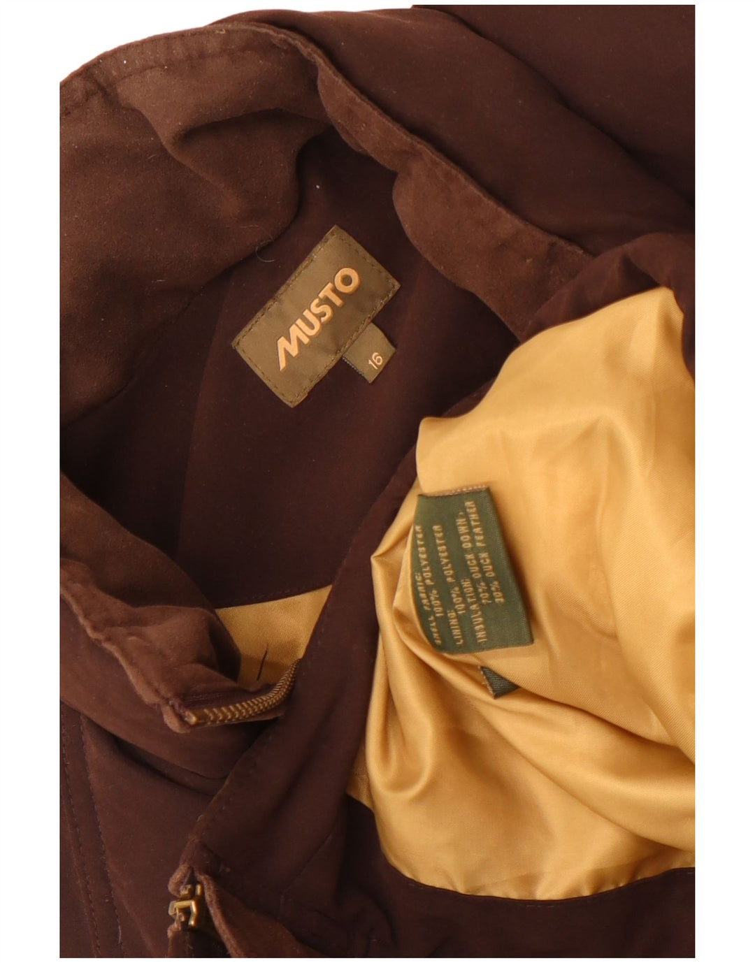 Musto Womens Polstret Gilet UK 16 Large Brown Polyester