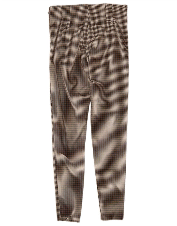 Zara Dame Skinny Bukser Medium W28 L28 Brun Gingham