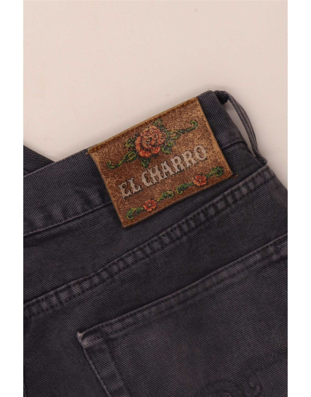 El Charro Straight Jeans til mænd W38 L29 Grå Bomuld