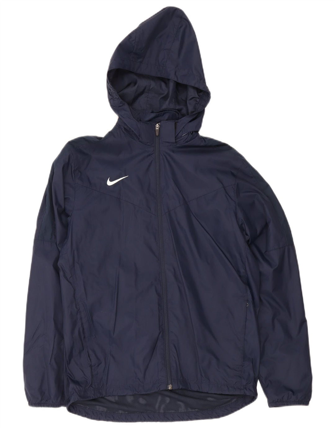 Nike Regnjakke med hætte til drenge 13-14 år XL marineblå nylon