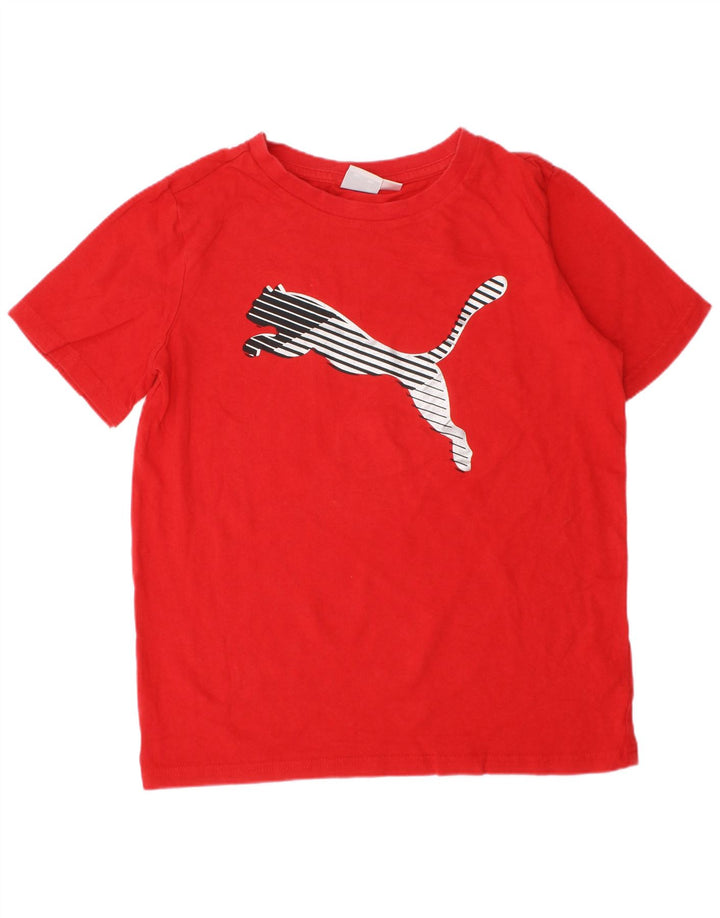 Puma drenge grafisk t-shirt top 7-8 år lille rød bomuld
