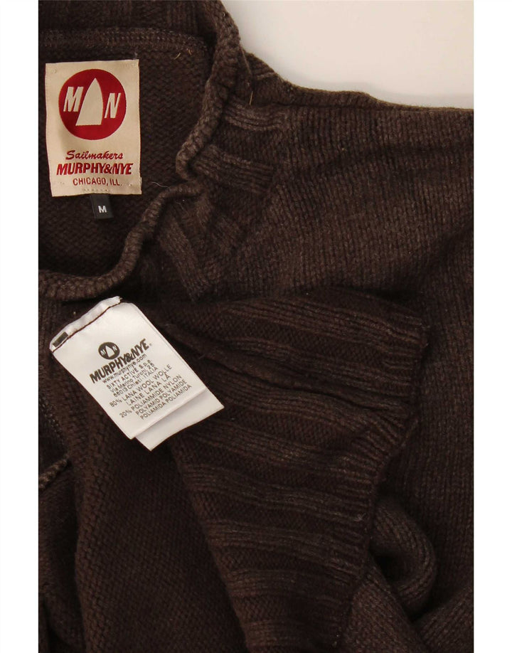 Murphy & Nye Herre Turtle Neck Jumper Sweater Medium Brun Uld