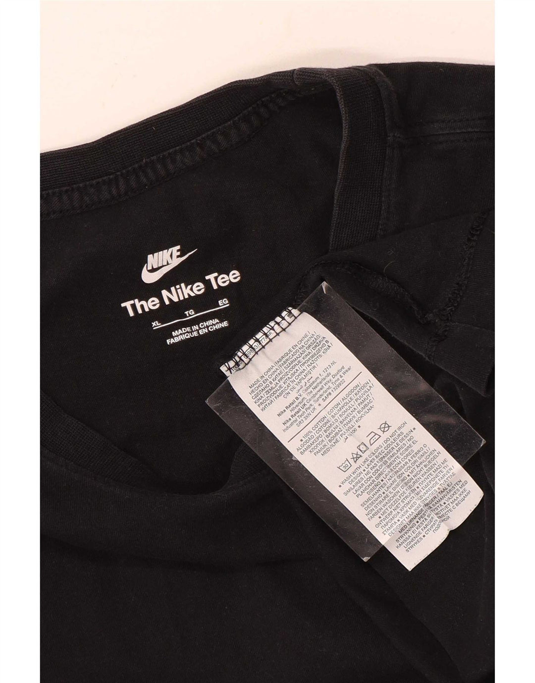 Nike T-shirt top til mænd XL sort bomuld
