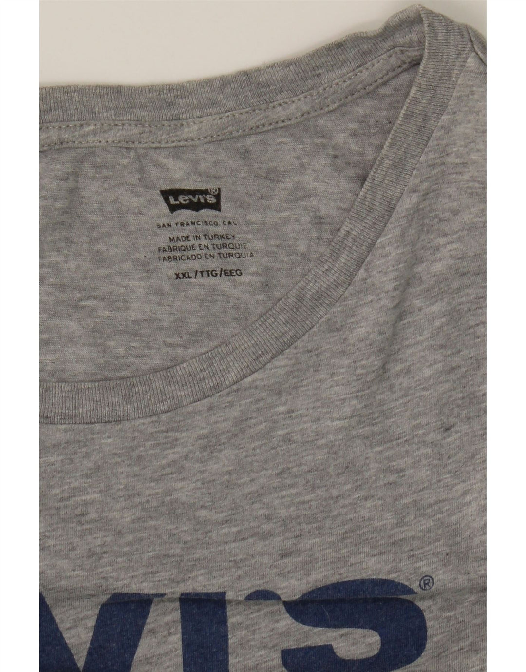 LEVI'S Womens Graphic T-Shirt Top UK 20 2XL Grey Vintage Levi's and Second-Hand Levi's from Messina Hembry 