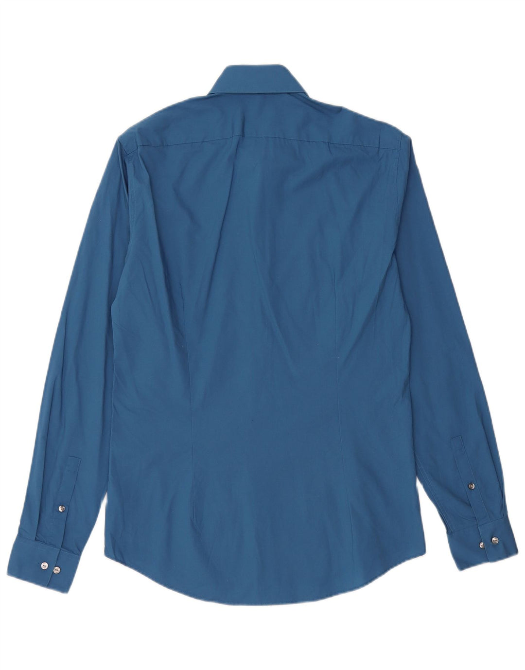 CALVIN KLEIN Herre Slim Fit Skjorte Størrelse 38 15 Medium Blå Bomuld