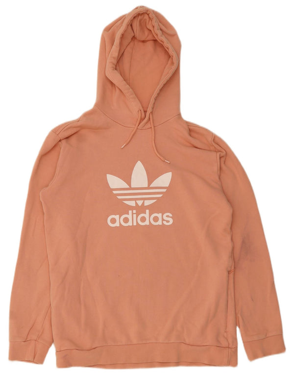 Adidas Graphic Hoodie Jumper UK 14 Medium Pink