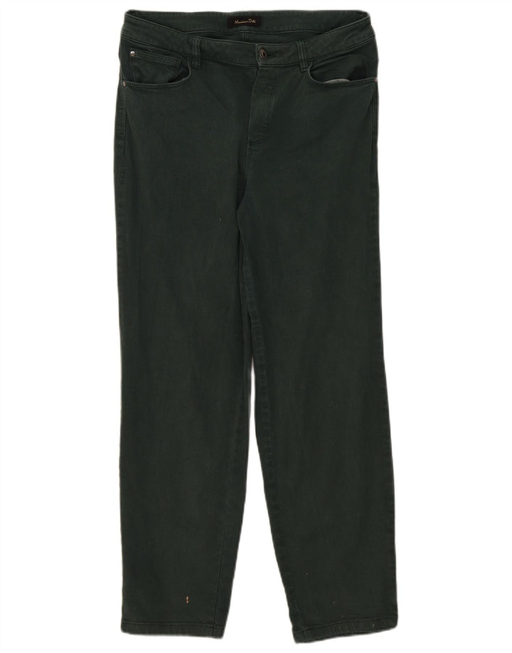 Massimo Dutti Dame Straight Jeans EU 42 Large W32 L28 Grøn