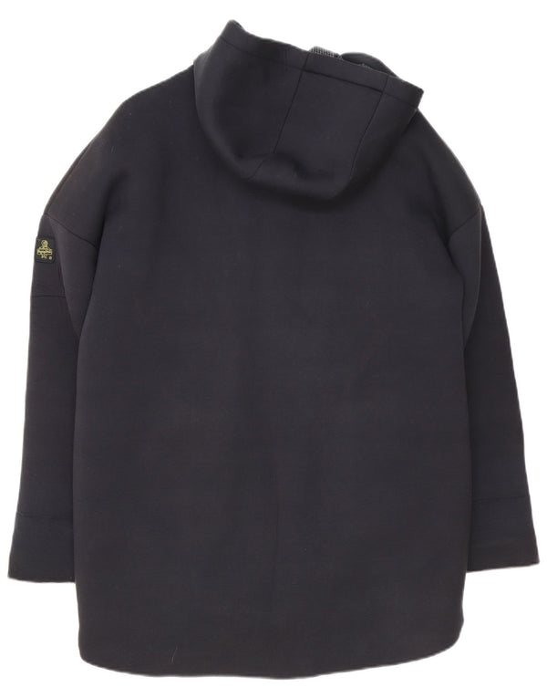 Refrigiwear Dame Oversized Hooded Windbreaker Coat UK 6 XS Sort