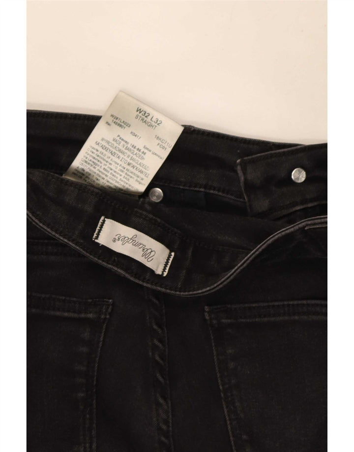 Wrangler lige jeans til kvinder W32 L32 sort bomuld