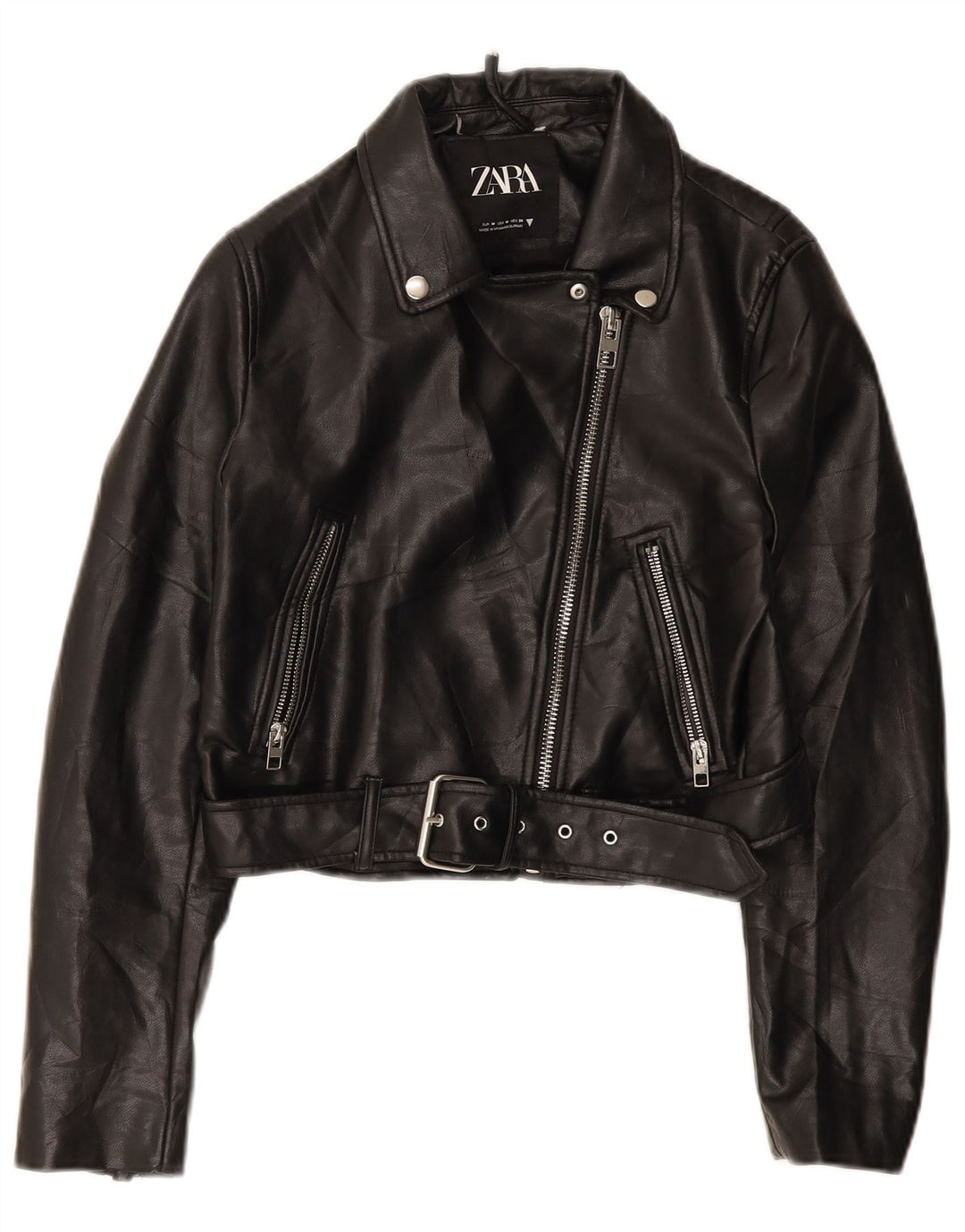 Zara Biker Jacket UK 12 Medium Sort