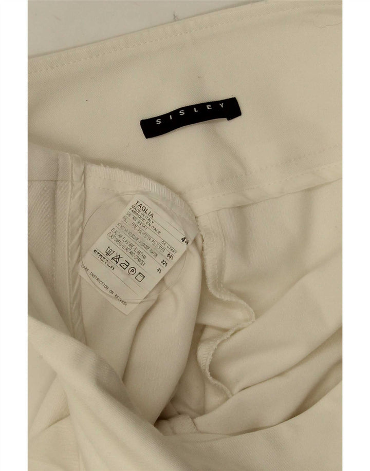Sisley Dame Flare Casual Bukser IT 44 Medium W30 L32 Hvid Polyester