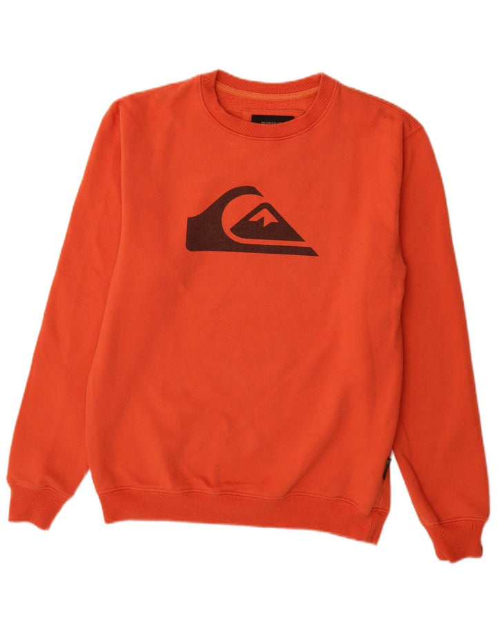 Quiksilver Herre grafisk sweatshirt jumper lille orange polyester