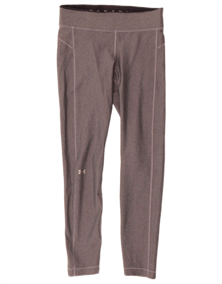 Under Armour Womens Heat Gear Leggings UK 10 Small Grå Polyester
