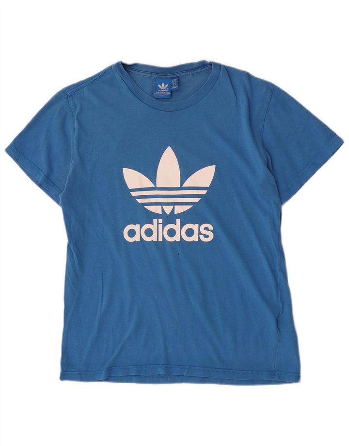 Adidas Grafisk T-shirt top til mænd, lille blå bomuld