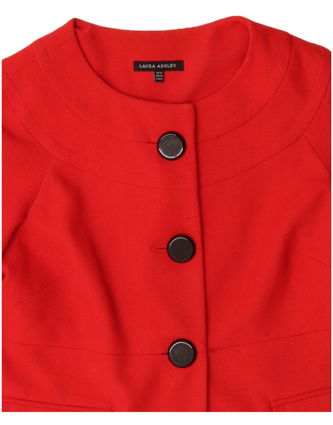 Laura Ashley Dame 3 Button Blazer Jacket UK 16 Large Red Polyester