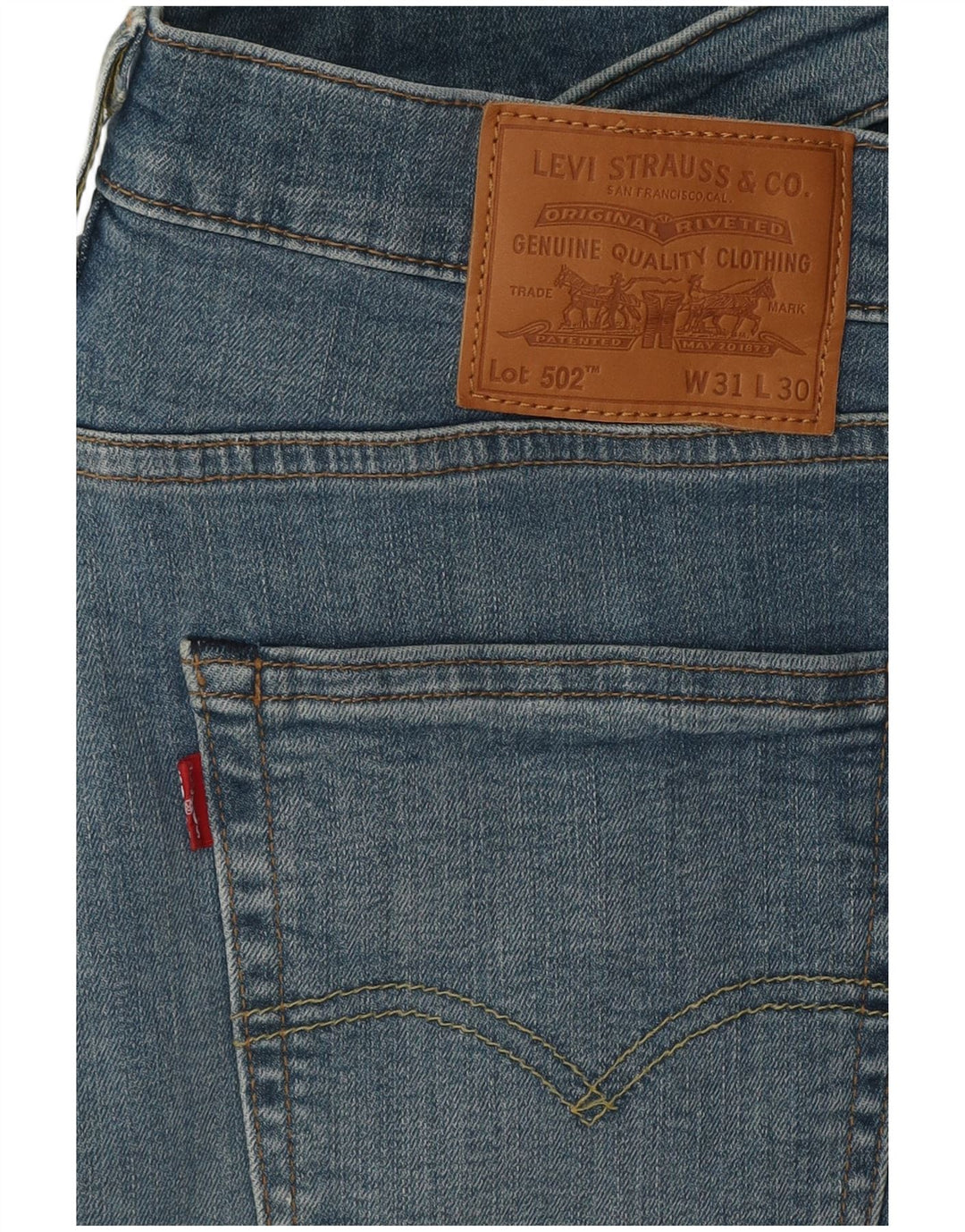 Levi's Herre 502 tilspidsede jeans W31 L28 blå bomuld
