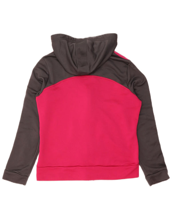 Adidas Dame Hættetrøje Sweater UK 18 XL Pink Colourblock Polyester