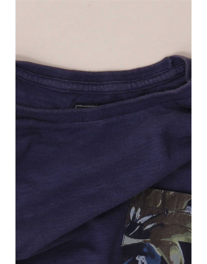 Woolrich Herre T-Shirt Top Medium Blå Bomuld