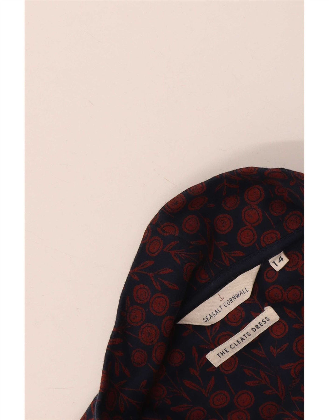 Seasalt Cornwall Kvinders Skede Kjole UK 14 Medium Navy Blue Floral