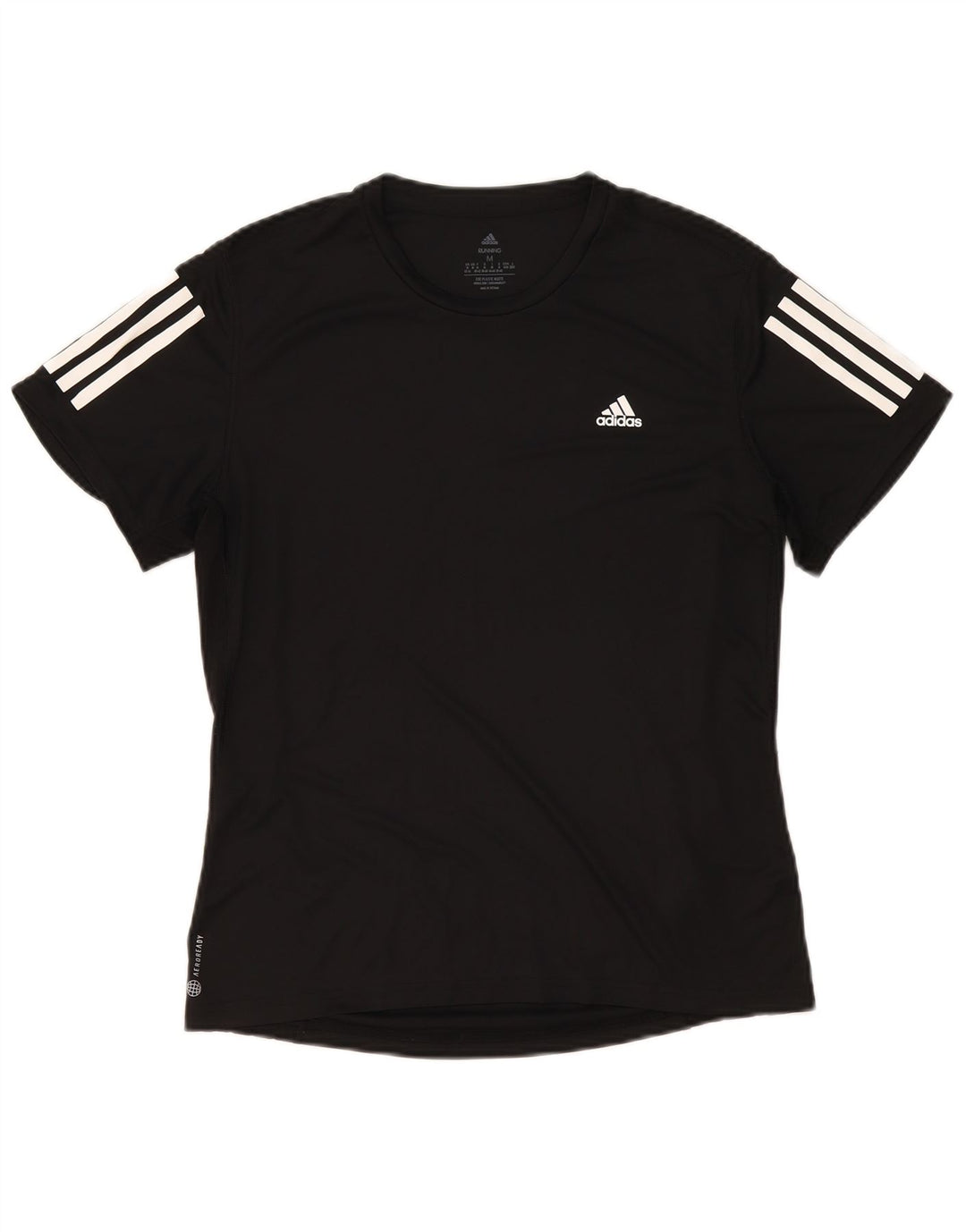 Adidas Aeroready T-Shirt Top UK 12/14 Medium Sort Polyester