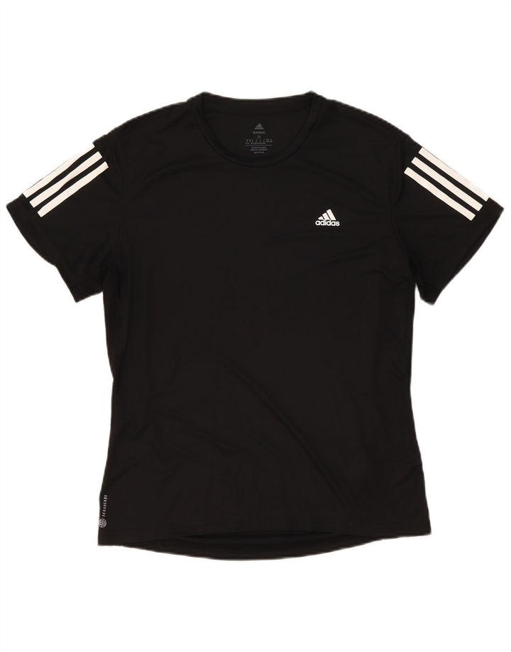 Adidas Aeroready T-Shirt Top UK 12/14 Medium Sort Polyester