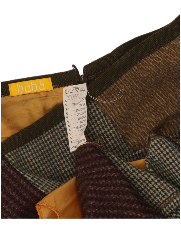 Baba A-line nederdel til kvinder W26 Lille flerfarvet patchwork uld