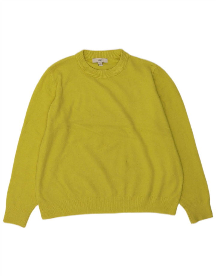 Marks & Spencer Dame sweater med rund hals DK 16 Stor Gul