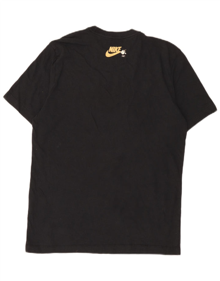 Nike Herre grafisk T-shirt Top Medium Sort Bomuld