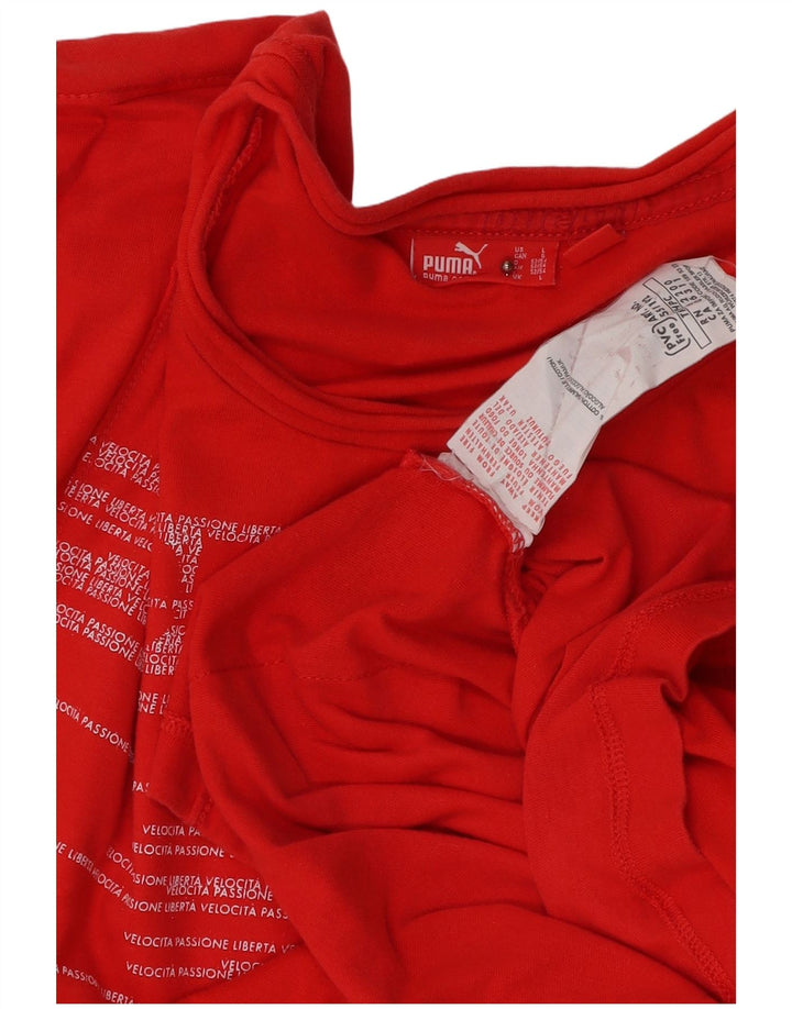 PUMA Herre Ducati Grafisk T-Shirt Top Stor Rød Bomuld