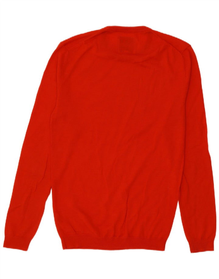 Jack Wills Herre Crew Neck Jumper Sweater Lille Rød Merinould