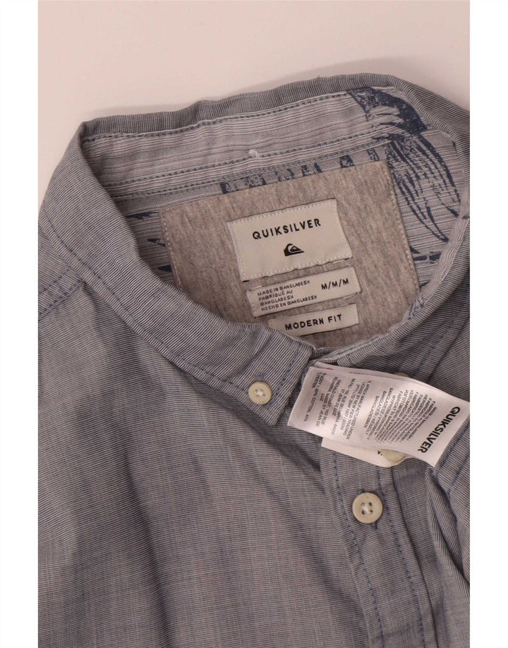 Quiksilver Herre Modern Fit skjorte Medium Blue Cotton