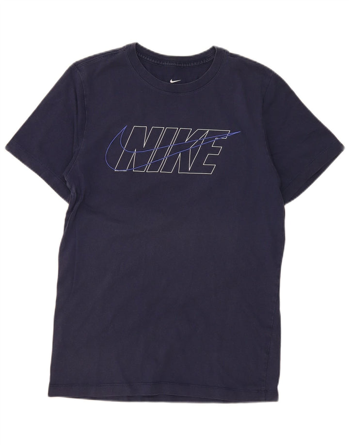 Nike grafisk T-shirt top til mænd, lille marineblå bomuld