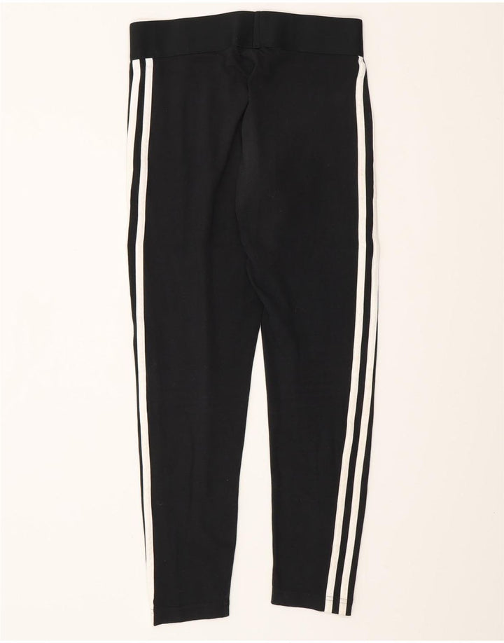 ADIDAS Dame Leggings UK 8/10 Small Black Bomuld