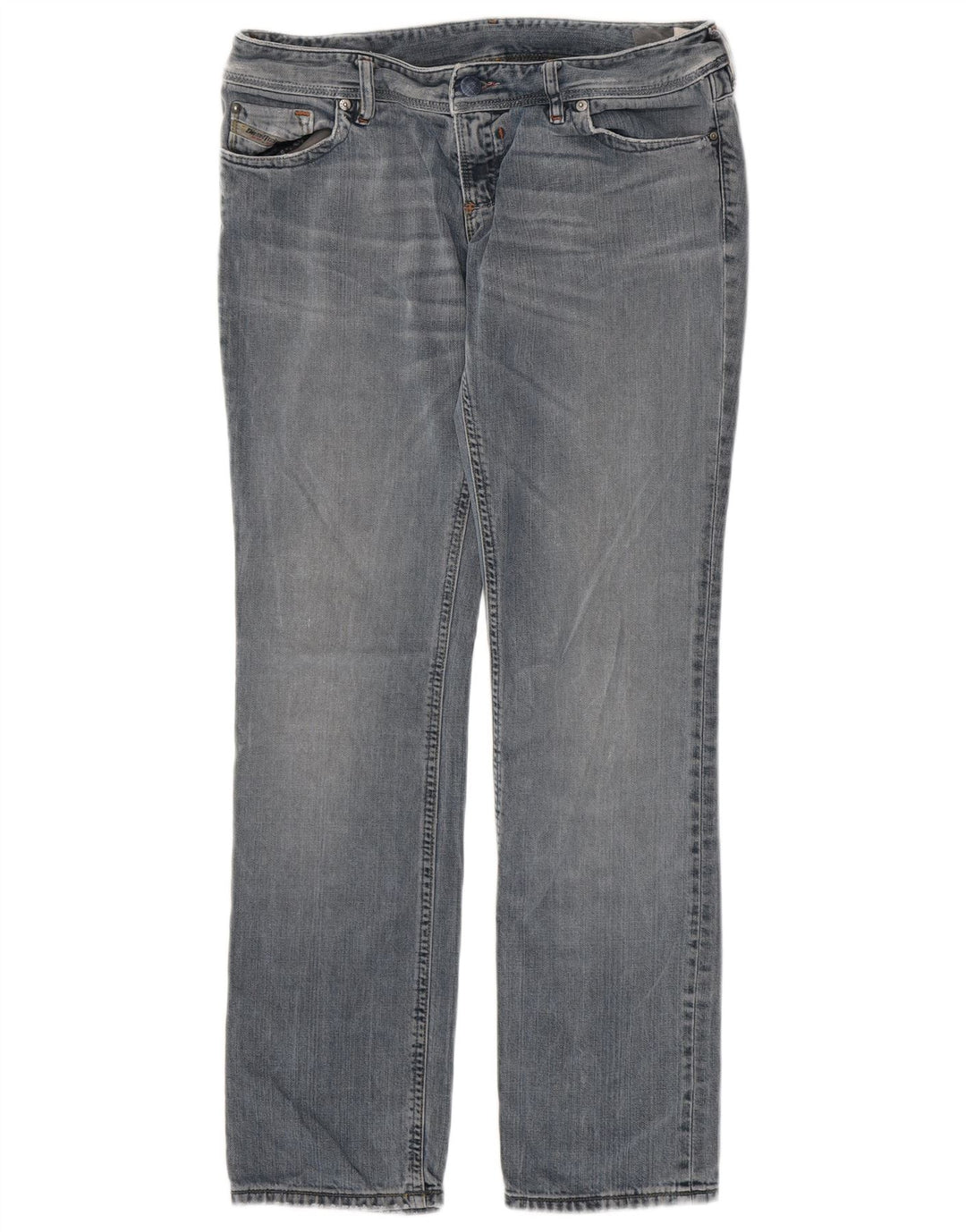 DIESEL Herre Lowky Straight Jeans W31 L32 Blå Bomuld