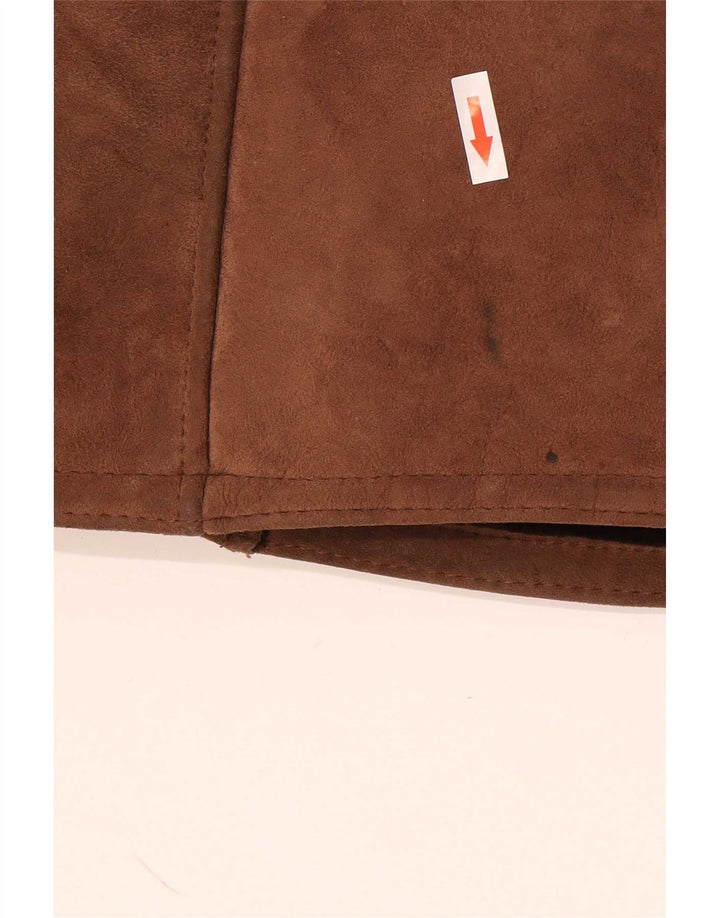 Vintage Herre Shearling Overfrakke UK 40 Large Brown