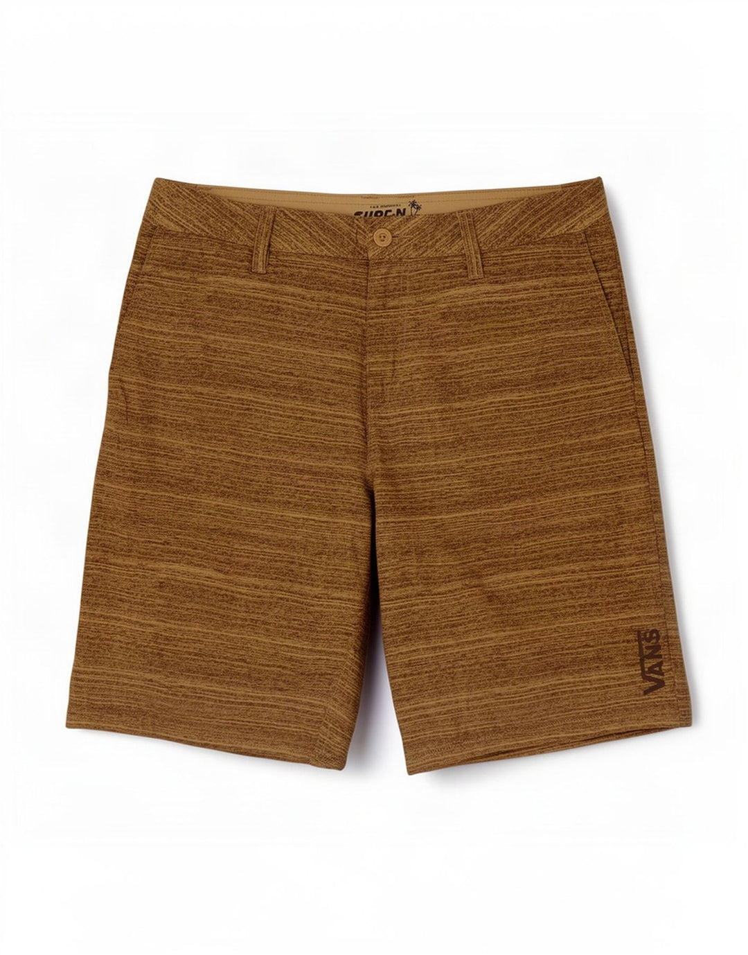Vans Herre Chino Shorts W32 Medium Khaki Nålestribe