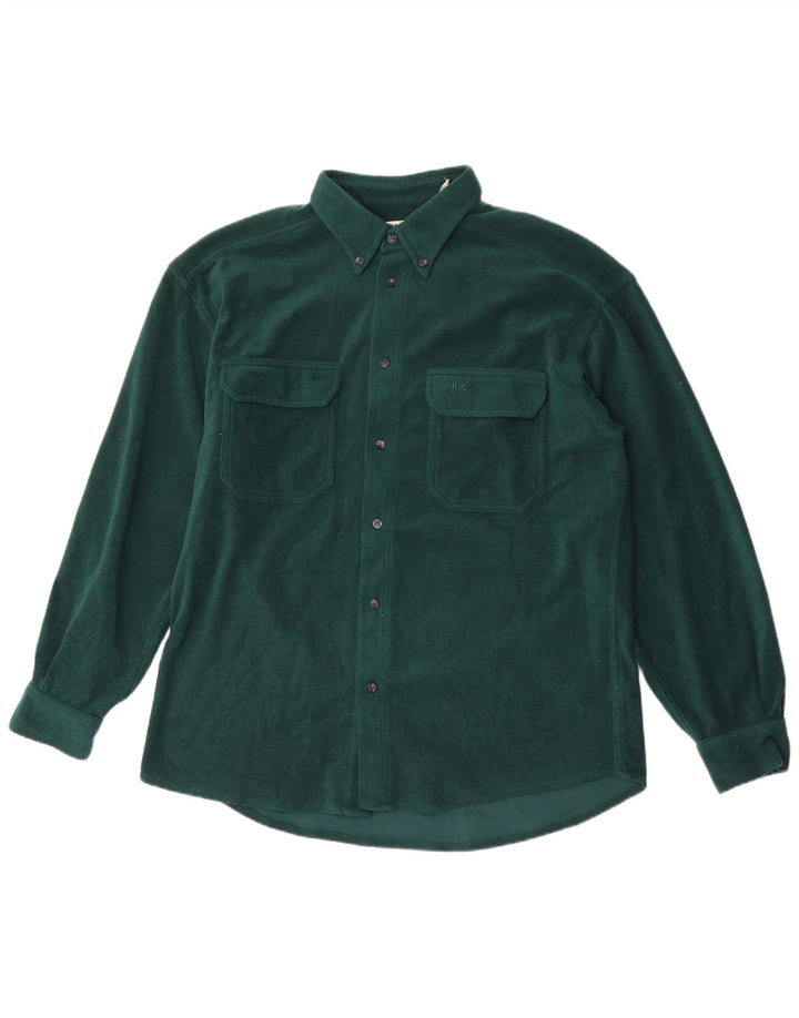 Fila Fleeceskjorte til mænd Stor grøn polyester
