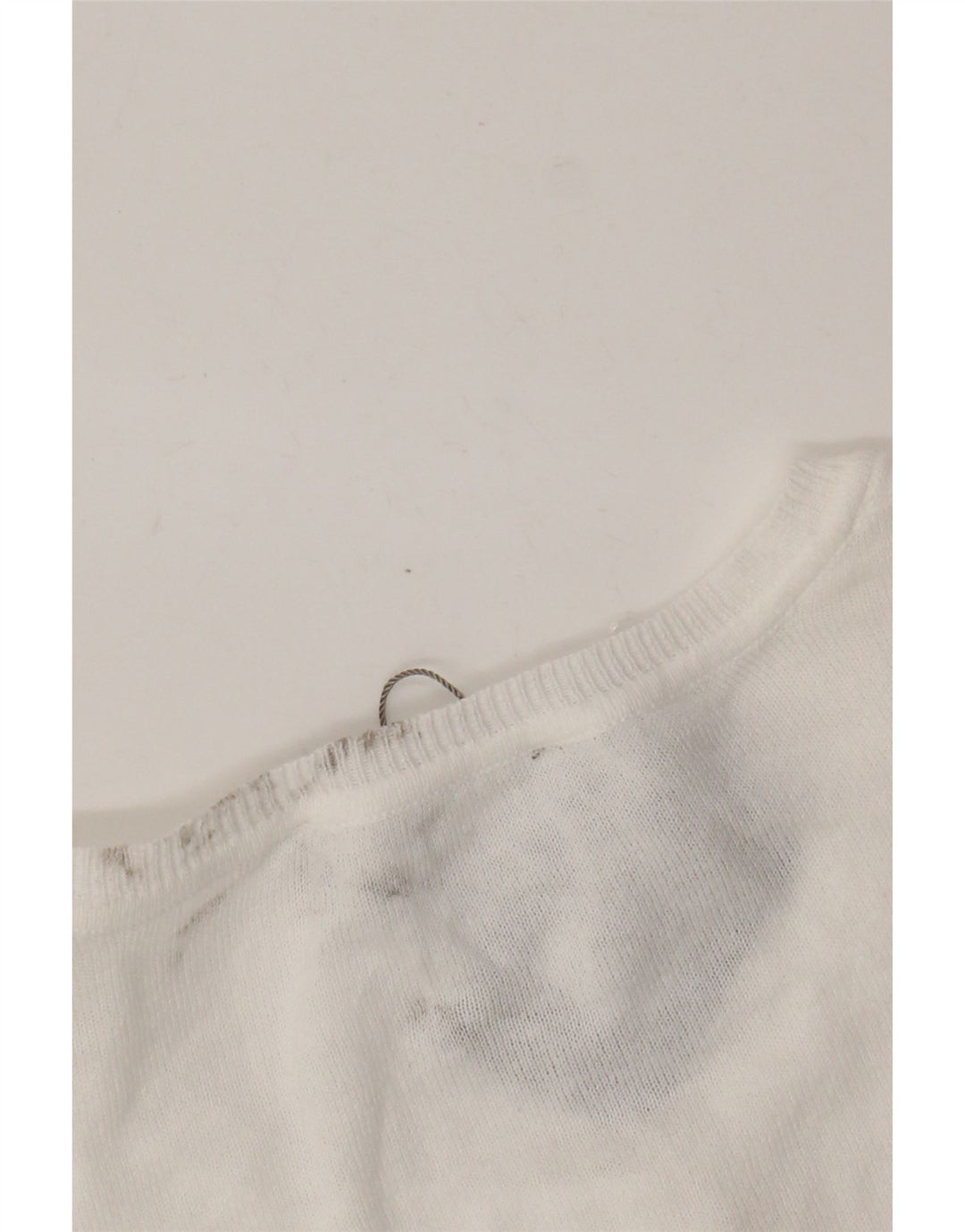 Oasis Womens Crop Bolero Jumper UK 12 Medium White Bomuld