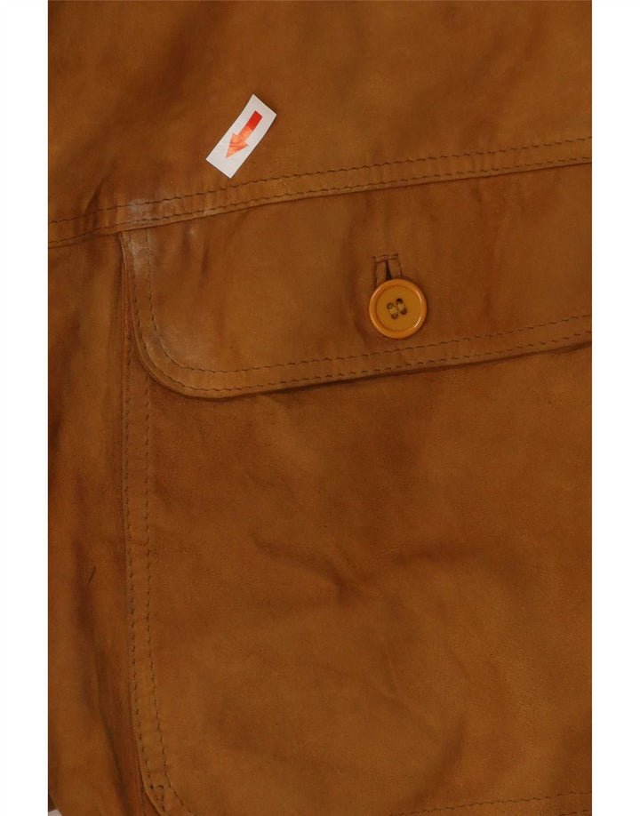 Vintage herre ruskind bomberjakke UK 38 Medium Beige