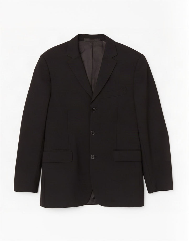 Marks & Spencer Herre 3-knaps blazerjakke UK 38 Medium Sort Uld