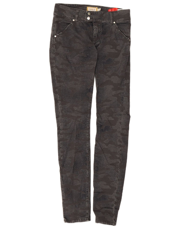 MET Dame Skinny Jeans W26 L30 Grå Camouflage Bomuld