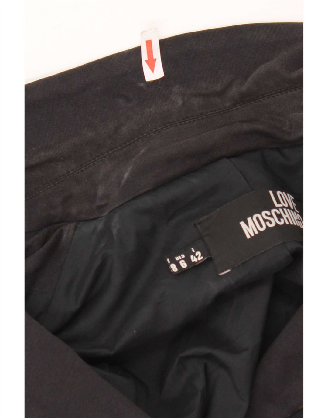 Moschino Womens Crop Graphic 3-knaps blazerjakke UK 10 Small Black