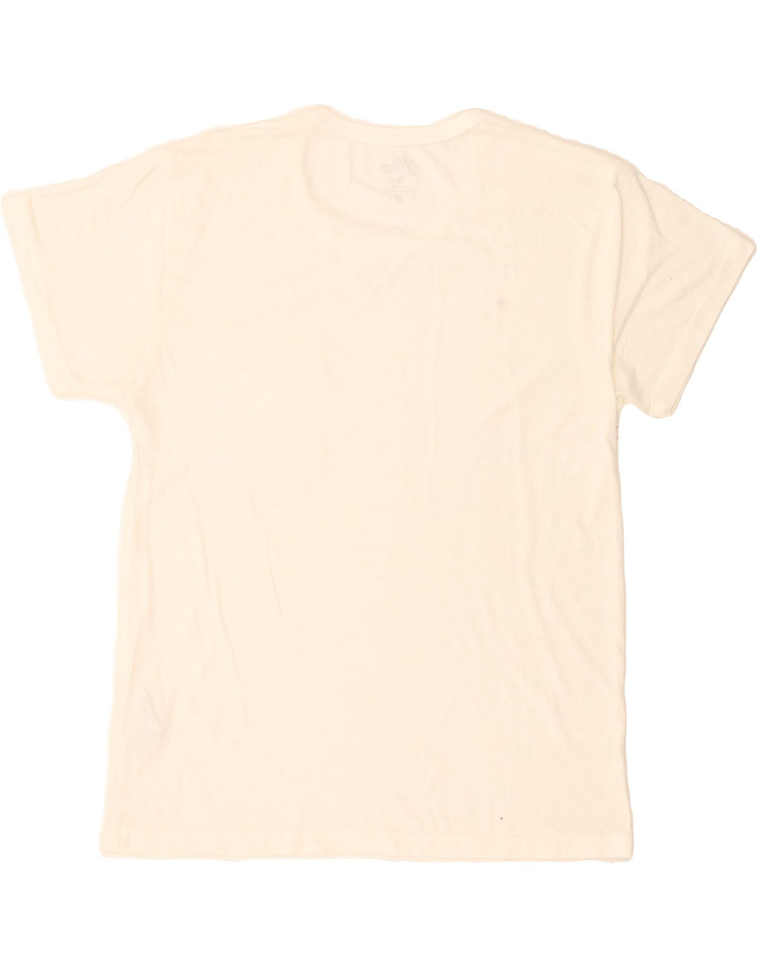 J. CREW Mens T-Shirt Top Medium Off White Polyester Vintage J. Crew and Second-Hand J. Crew from Messina Hembry 
