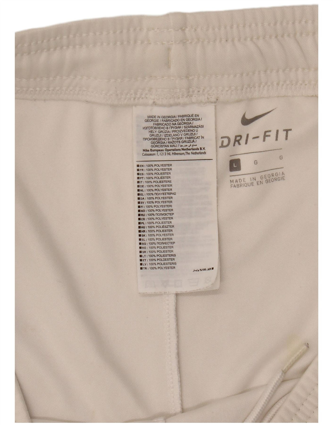 Nike Herre Dri Fit sportsshorts store hvide polyester