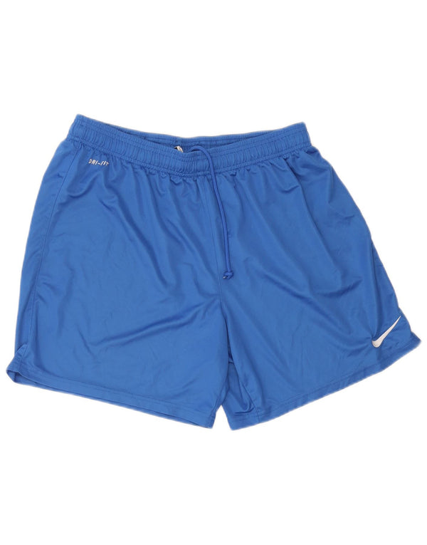 Nike Herre Dri Fit sportsshorts store blå polyester
