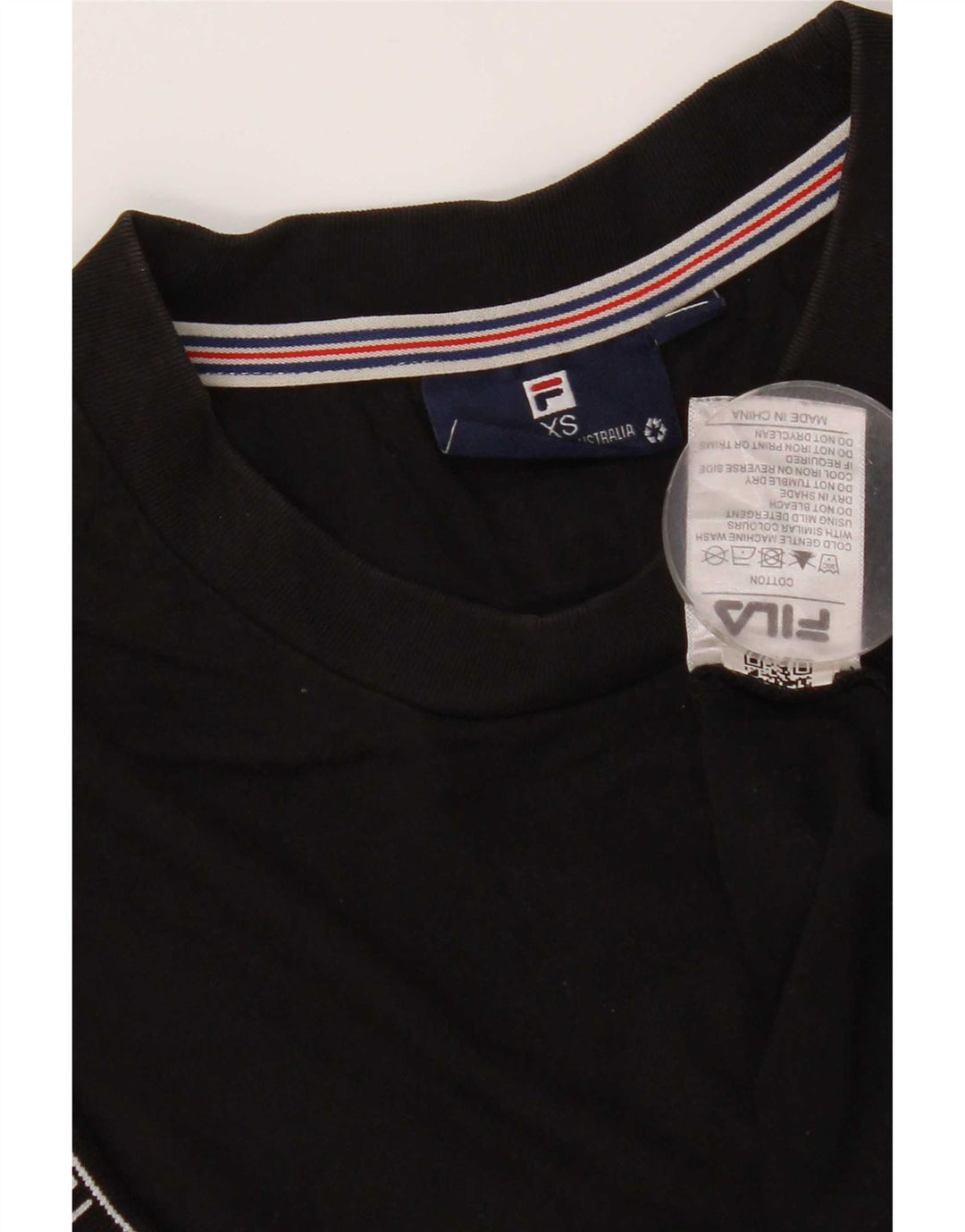 Fila Herre Grafisk T-Shirt Top XS Sort Bomuld