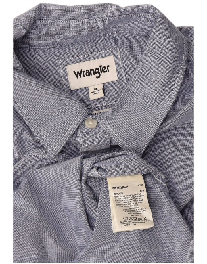 Wrangler herreskjorte XL blå bomuld