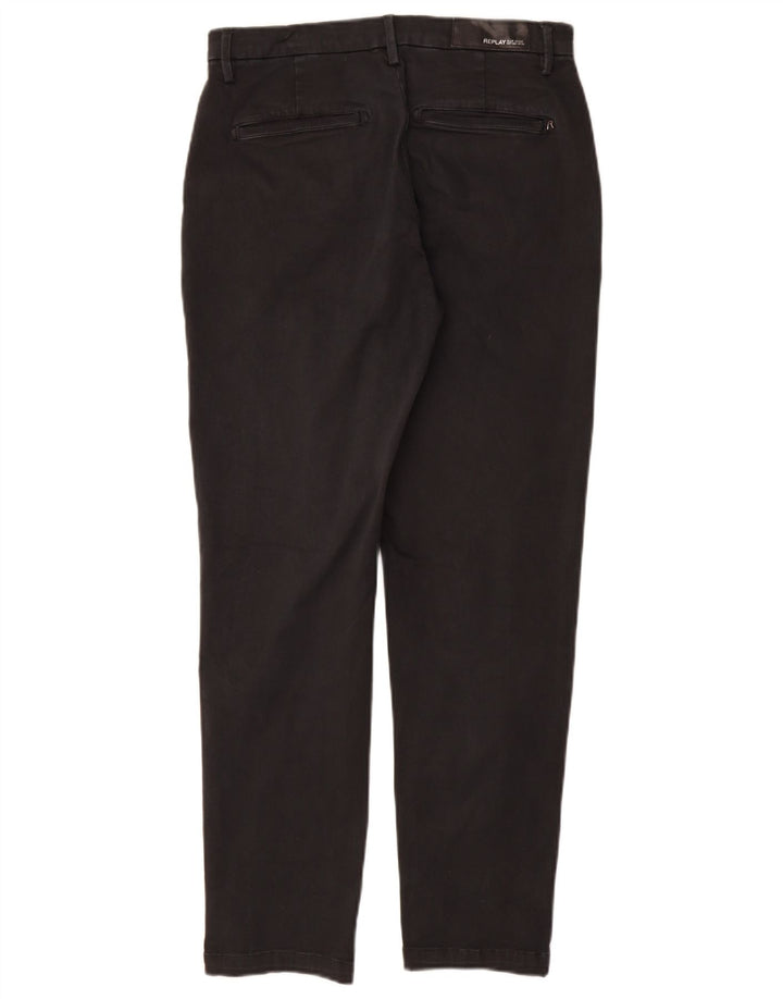 REPLAY Dame Regular Fit Chino Bukser W31 L29 Sort Bomuld