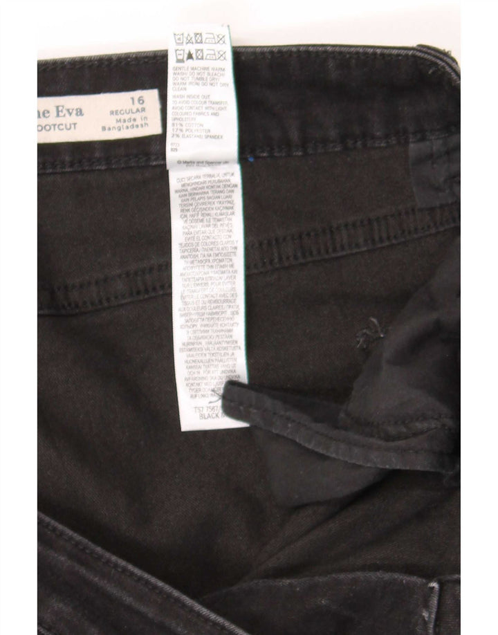 Marks & Spencer Womens The Eva Bootcut Jeans UK 16 Large W34 L30 Black