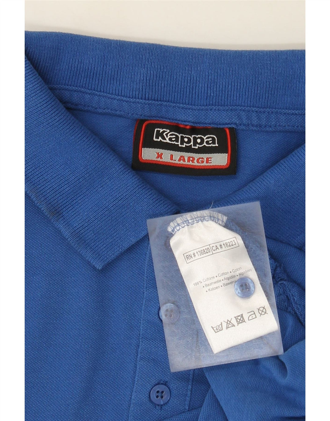 Kappa herre poloshirt XL blå bomuld